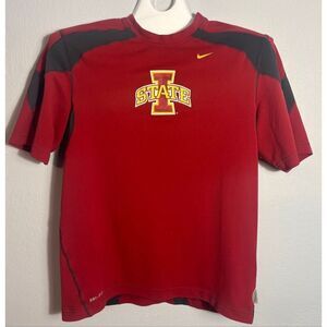 Nike Dri-Fit Iowa State T Shirt Size Large Red Authentic